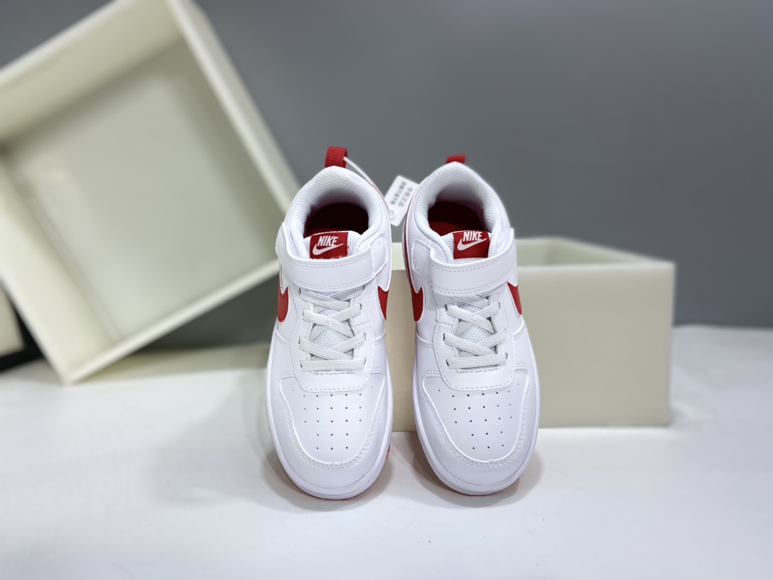 图片[2]-Nk Court BoroughLow 2（PSV) 2024秋季男女童魔术扣小白鞋休闲运动鞋板鞋防滑儿童鞋 24-37-选品中心