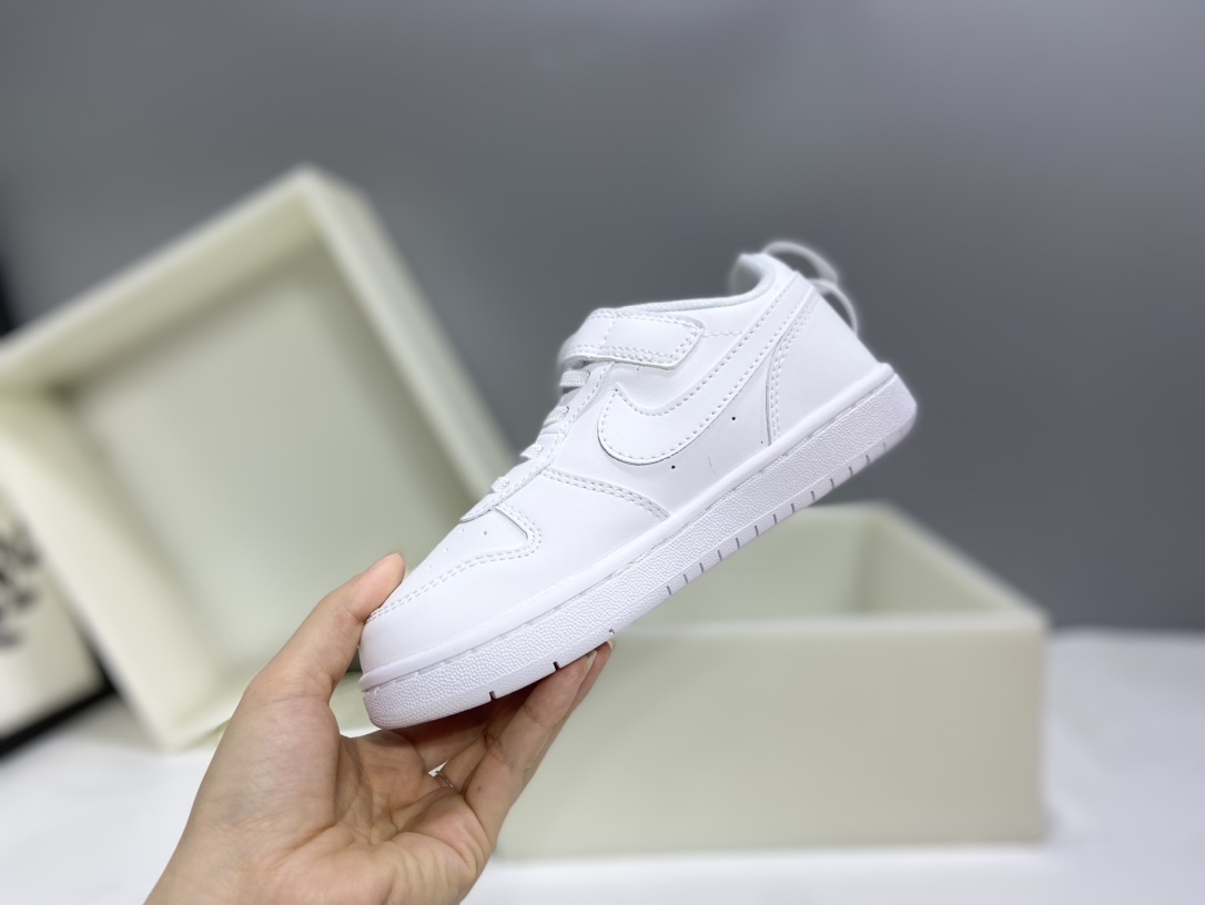 图片[8]-Nk Court BoroughLow 2（PSV) 2024秋季男女童魔术扣小白鞋休闲运动鞋板鞋防滑儿童鞋 24-37-选品中心