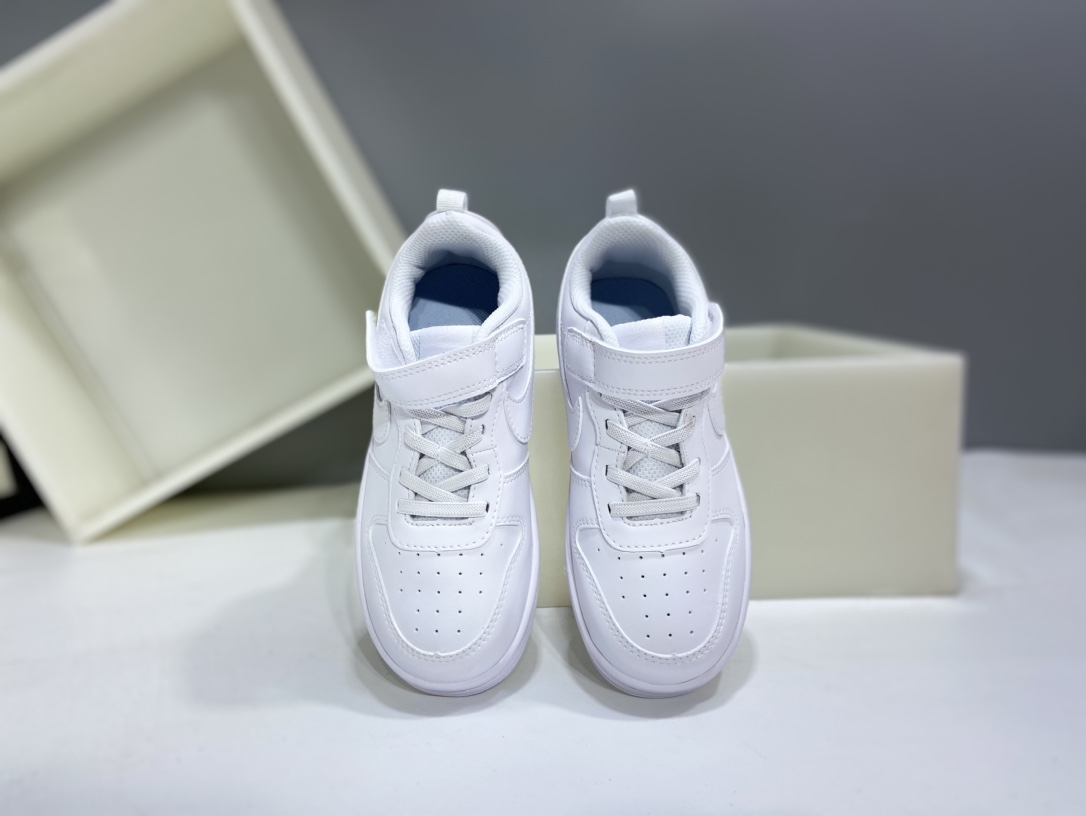 图片[2]-Nk Court BoroughLow 2（PSV) 2024秋季男女童魔术扣小白鞋休闲运动鞋板鞋防滑儿童鞋 24-37-选品中心