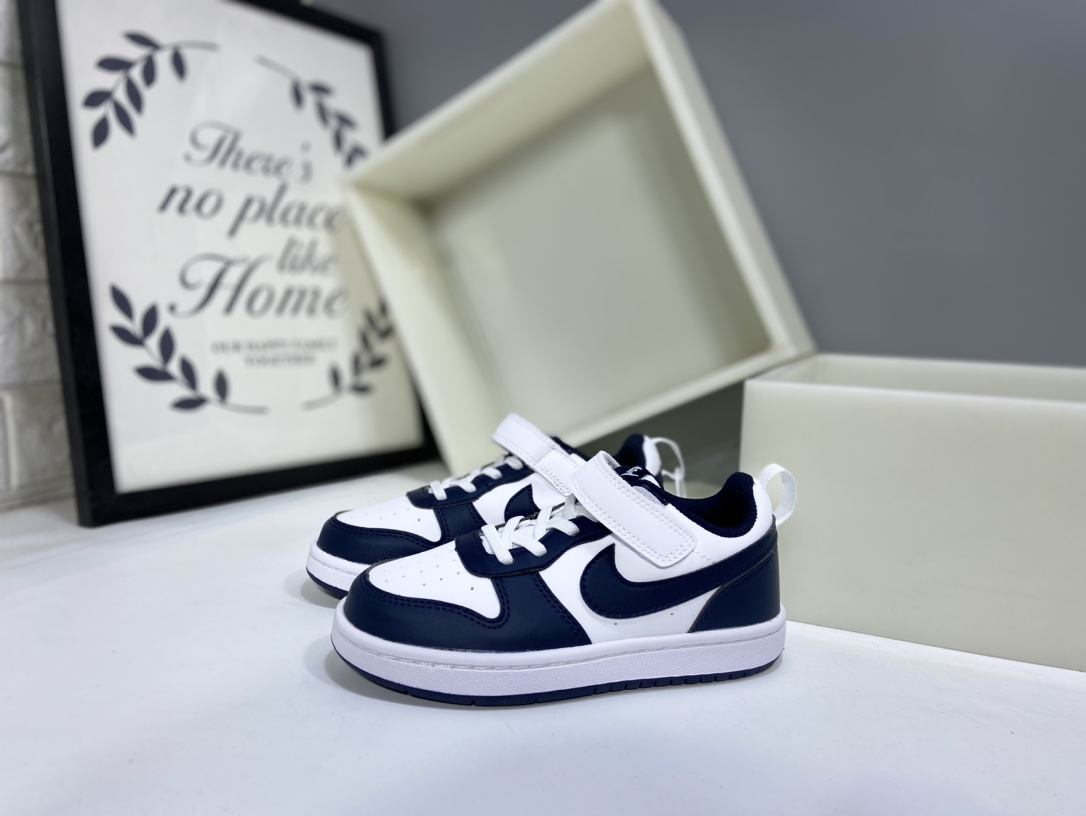 图片[3]-Nk Court BoroughLow 2（PSV) 2024秋季男女童魔术扣小白鞋休闲运动鞋板鞋防滑儿童鞋 24-37-选品中心