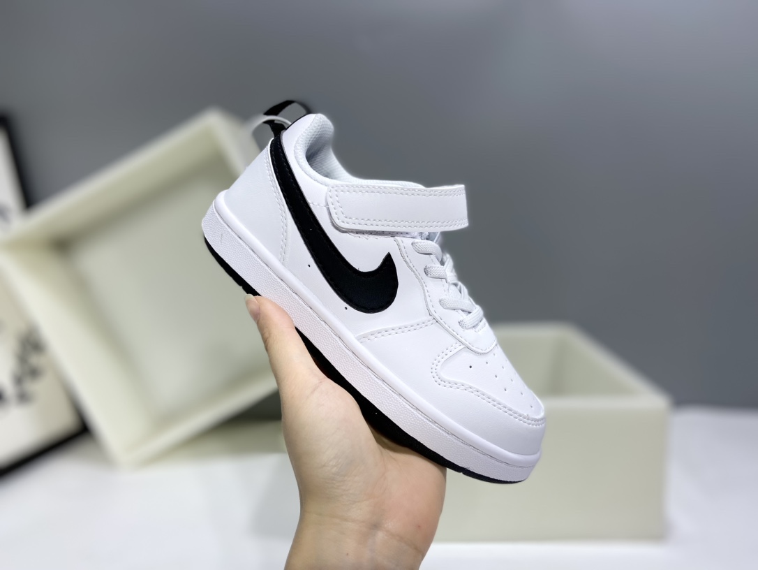 图片[4]-Nk Court BoroughLow 2（PSV) 2024秋季男女童魔术扣小白鞋休闲运动鞋板鞋防滑儿童鞋 24-37-选品中心