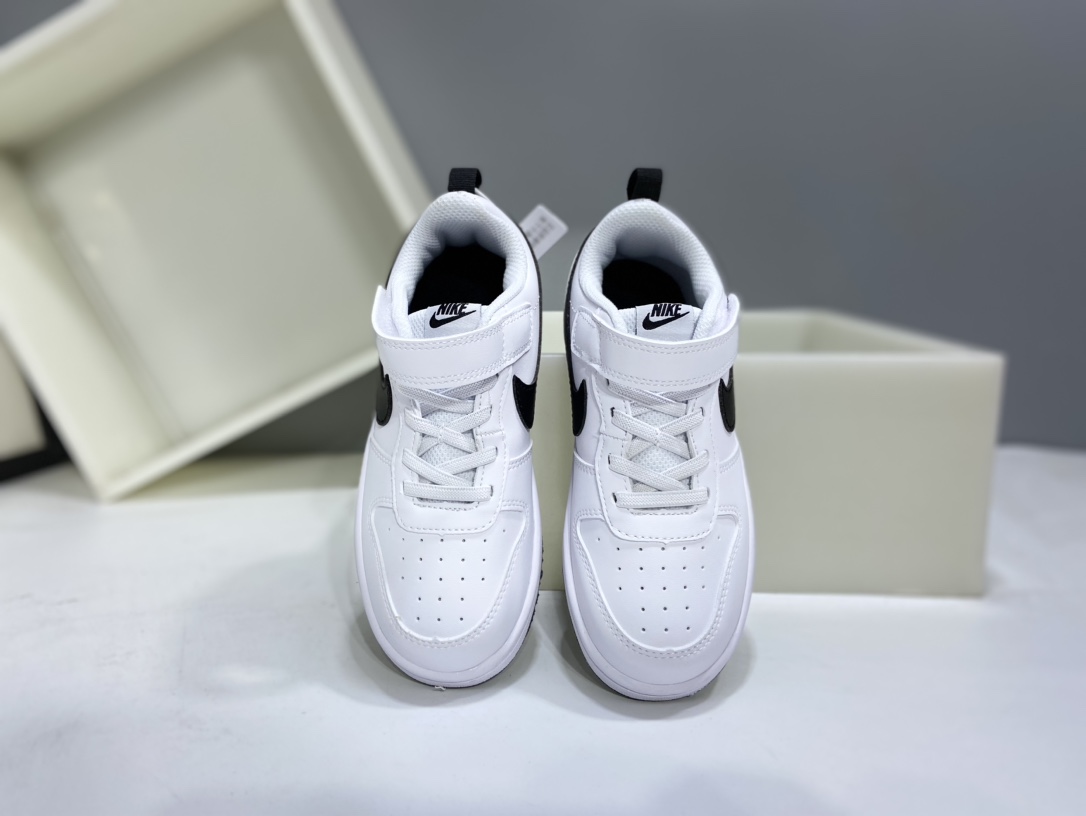 图片[2]-Nk Court BoroughLow 2（PSV) 2024秋季男女童魔术扣小白鞋休闲运动鞋板鞋防滑儿童鞋 24-37-选品中心