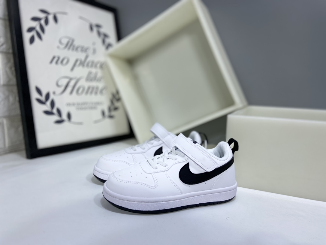 图片[3]-Nk Court BoroughLow 2（PSV) 2024秋季男女童魔术扣小白鞋休闲运动鞋板鞋防滑儿童鞋 24-37-选品中心