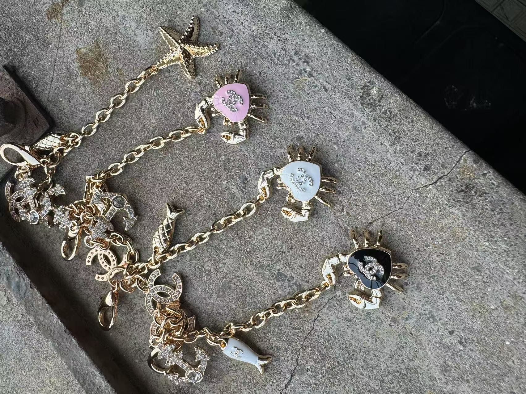 Leather keychain different colors