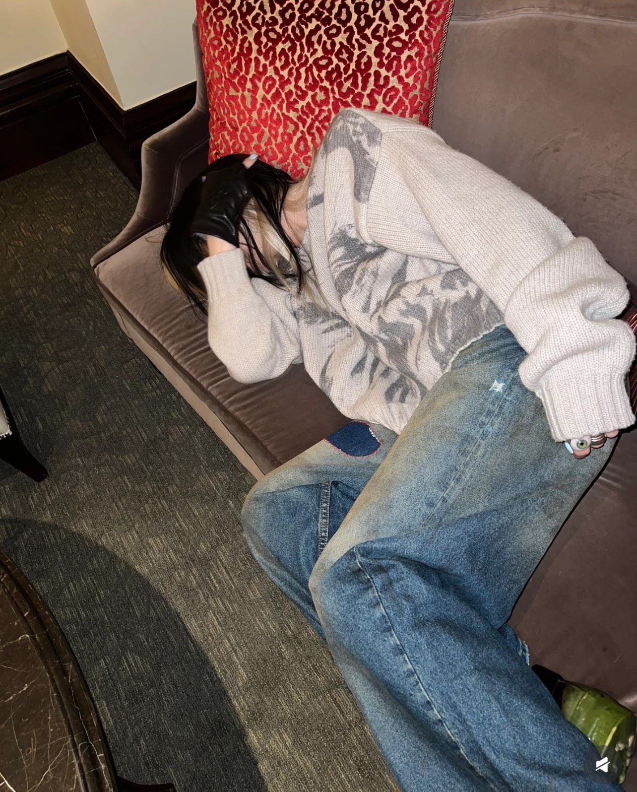 ERD Enfants Riches Deprimes Portrait Print Oversized Sleeve Knit Sweater 5 i1756308633928 209