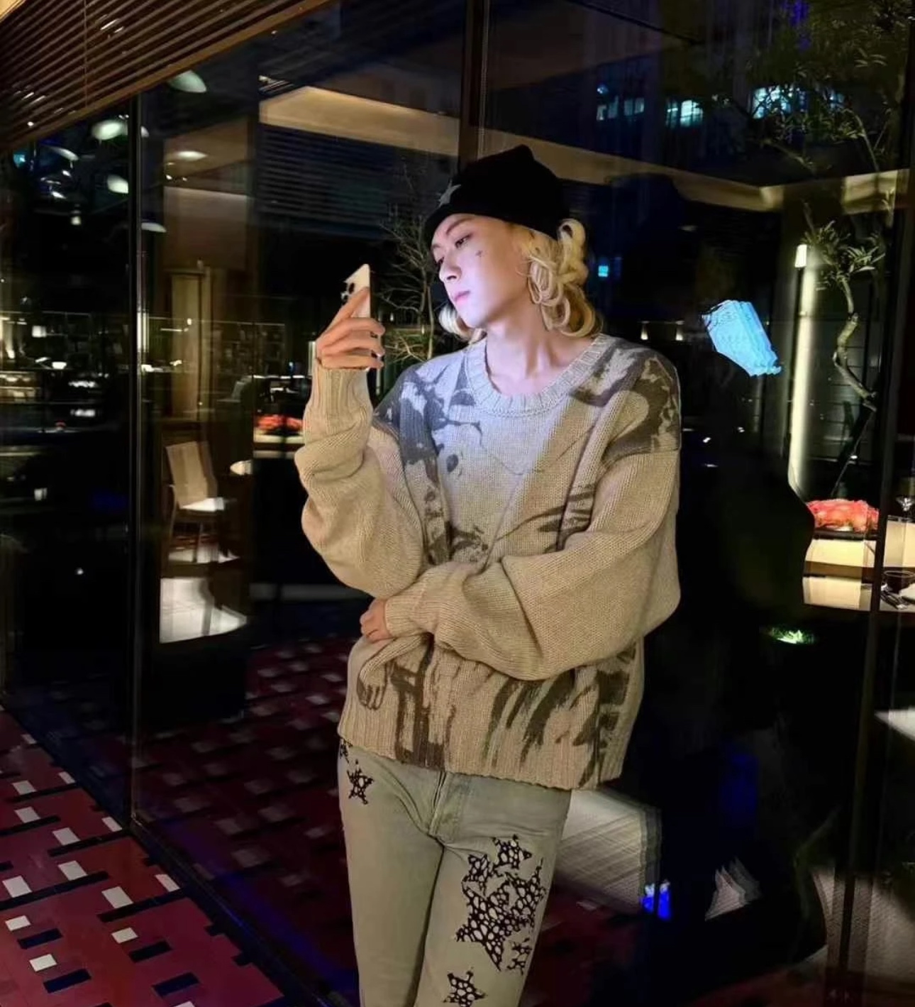 ERD Enfants Riches Deprimes Portrait Print Oversized Sleeve Knit Sweater 7 i1756308667191 4516