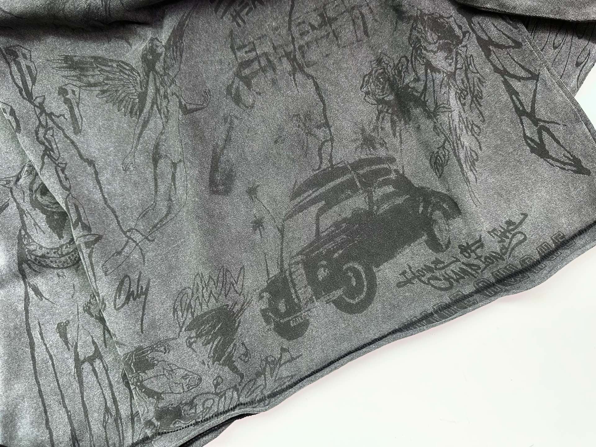 REPRESENT Graphic Print Long Sleeve T-Shirt, Washed Black, Streetwear 10 i1758719251392 3927 0 8