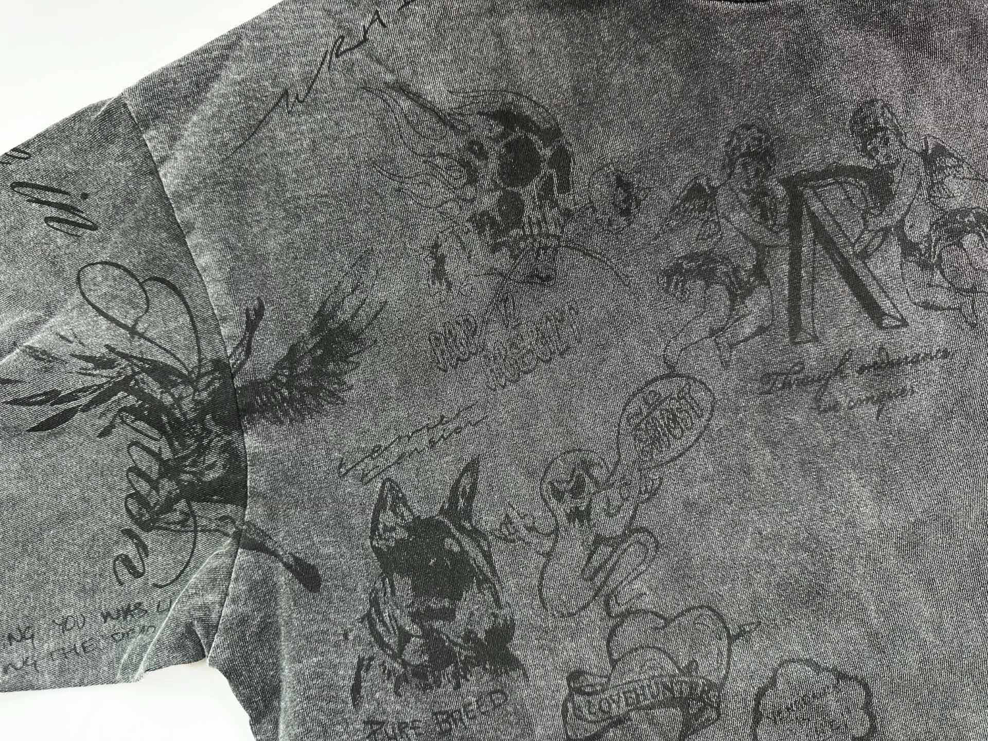 REPRESENT Graphic Print Long Sleeve T-Shirt, Washed Black, Streetwear 6 i1758719251704 6 0 3