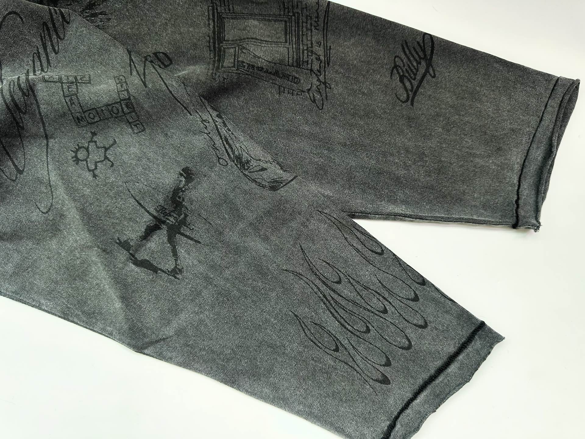 REPRESENT Graphic Print Long Sleeve T-Shirt, Washed Black, Streetwear 8 i1758719254479 3818 0 6