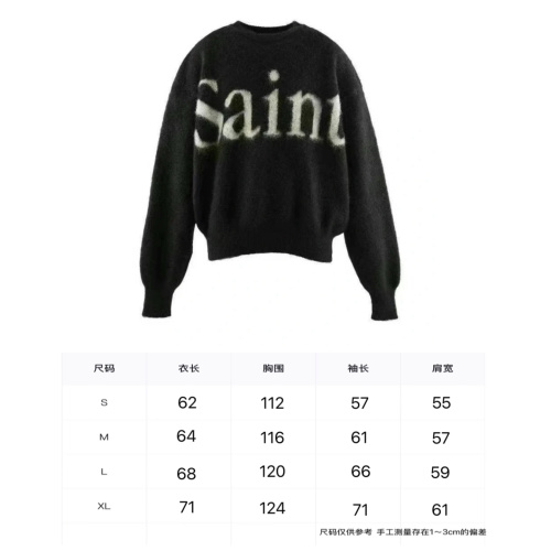 SAINT Mxxxxxx Mohair Sweater Oversized Pullover, Unisex Design