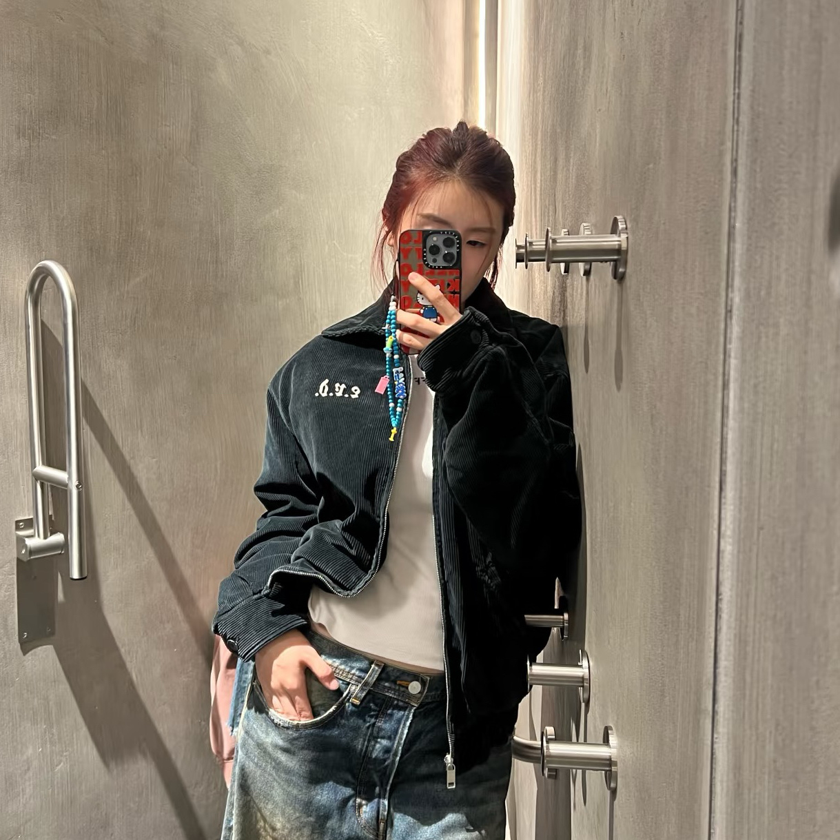 ERD Corduroy Jacket - Retro Style Embroidered Cotton Coat