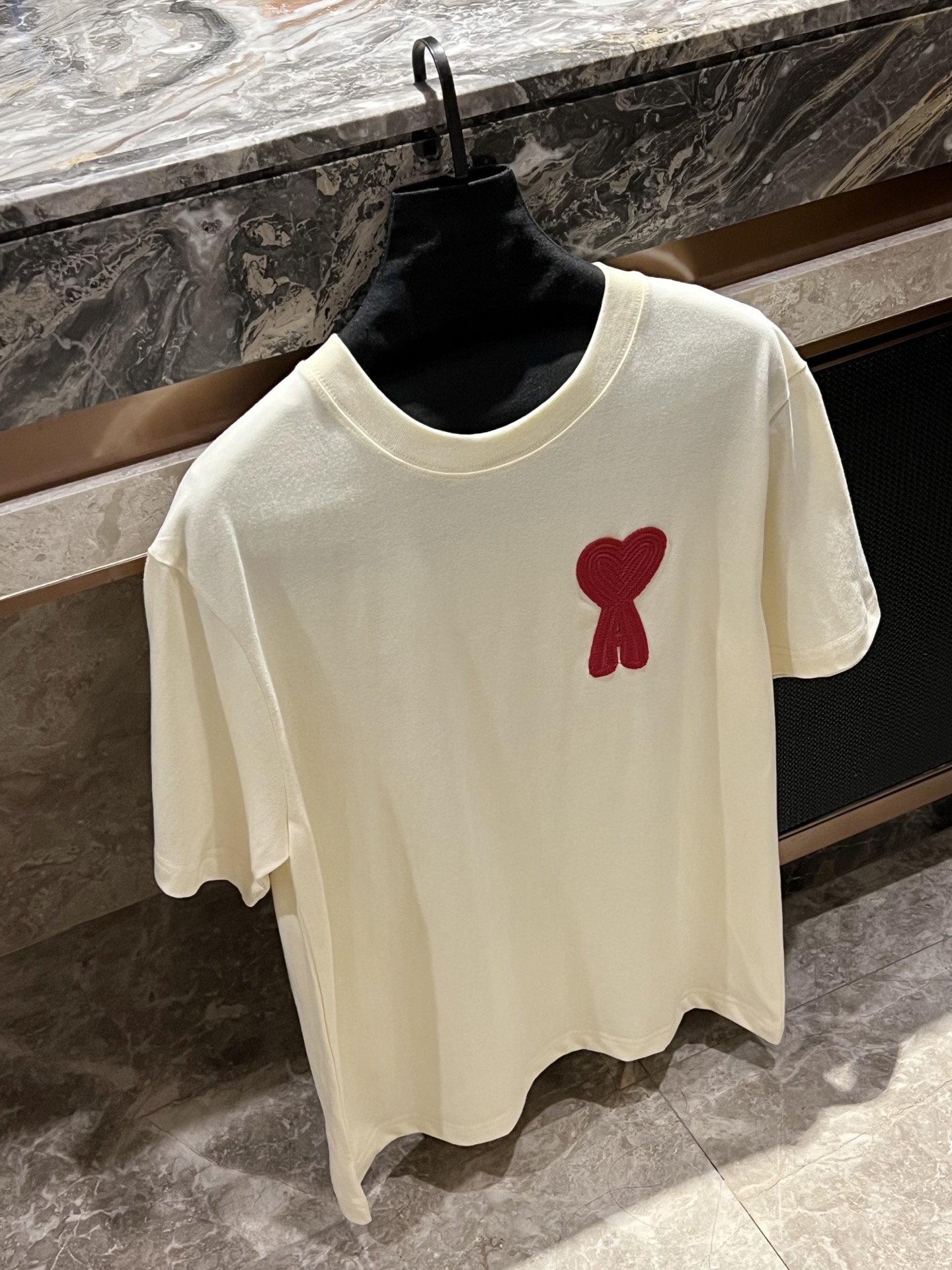 Ami Paris Cream Cotton T-Shirt with Embroidered Logo | Casual Wear 3 i1746926881765 1905 0 2