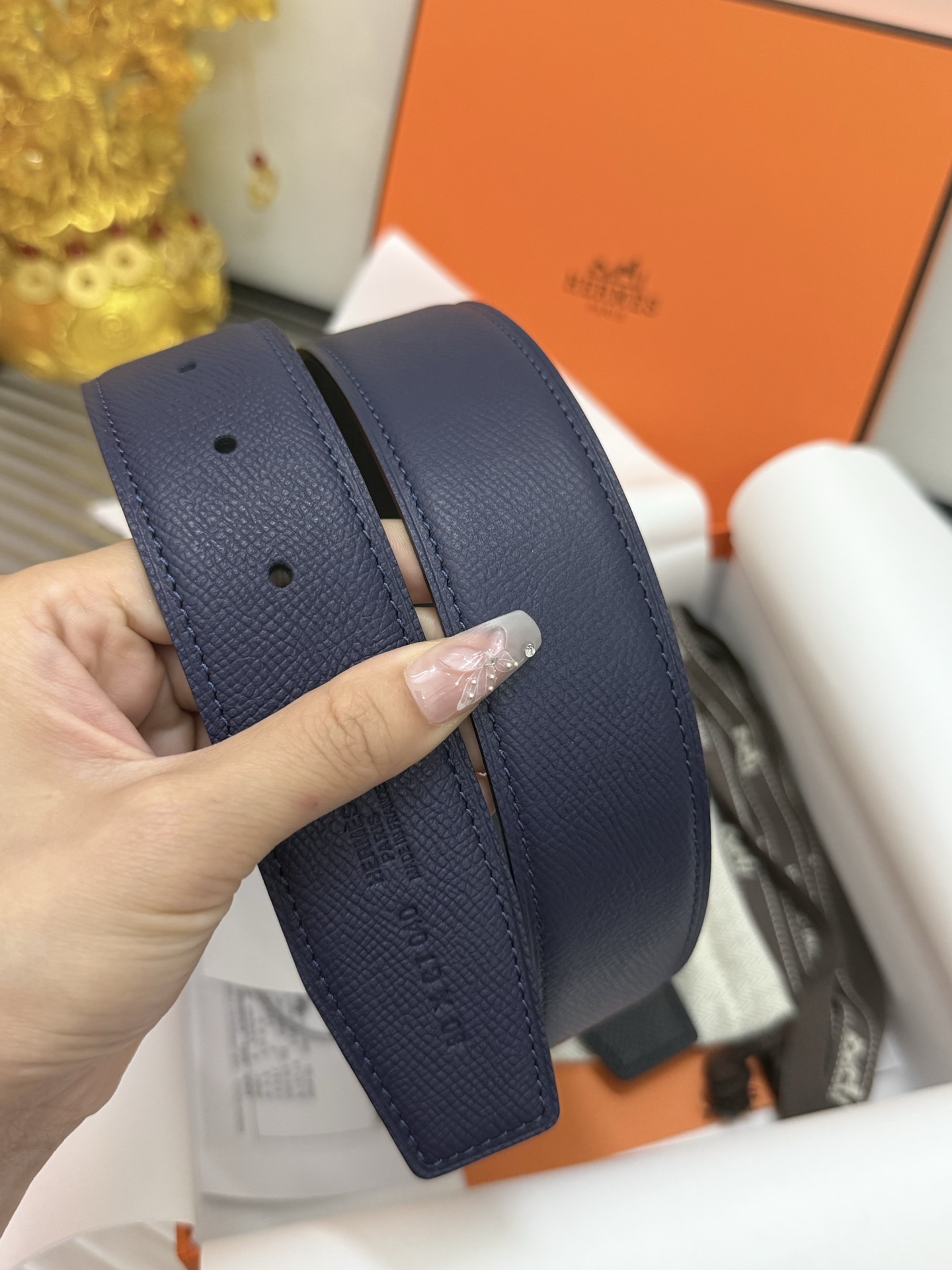Hermès 代购级 爱马仕 Hermès 小牛皮掌纹