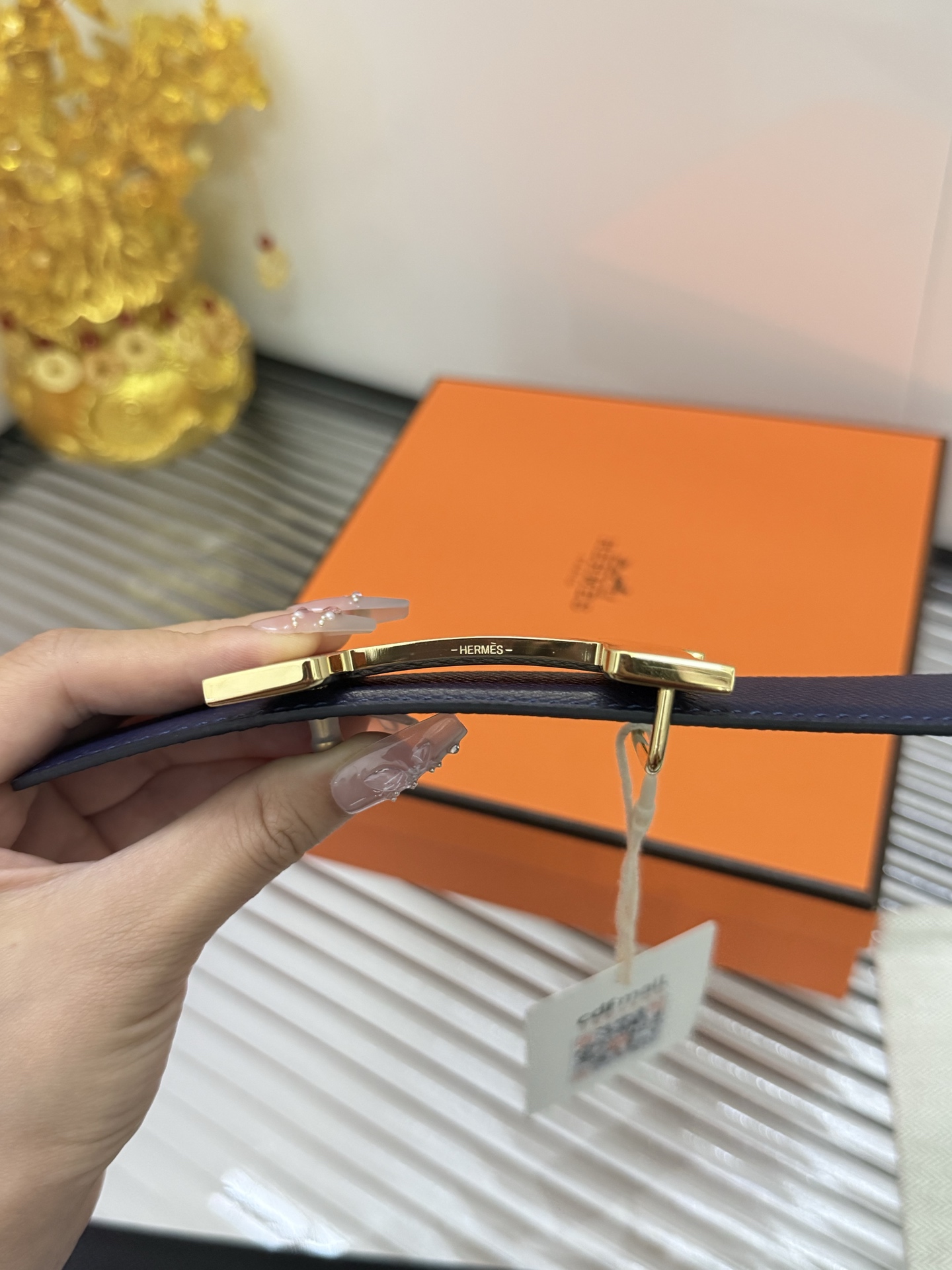 Hermès 代购级 爱马仕 Hermès 小牛皮掌纹