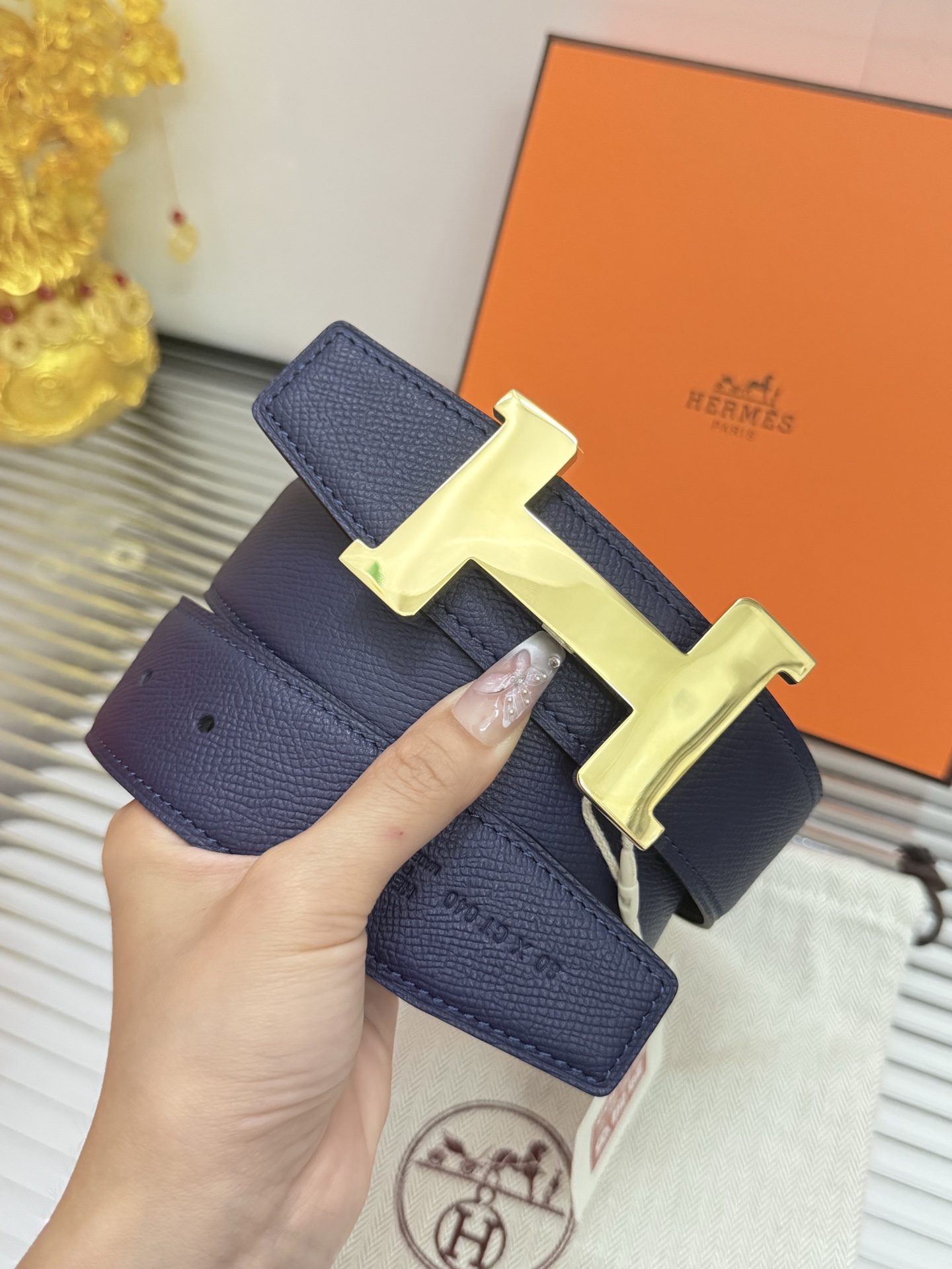 Hermès 代购级 爱马仕 Hermès 小牛皮掌纹