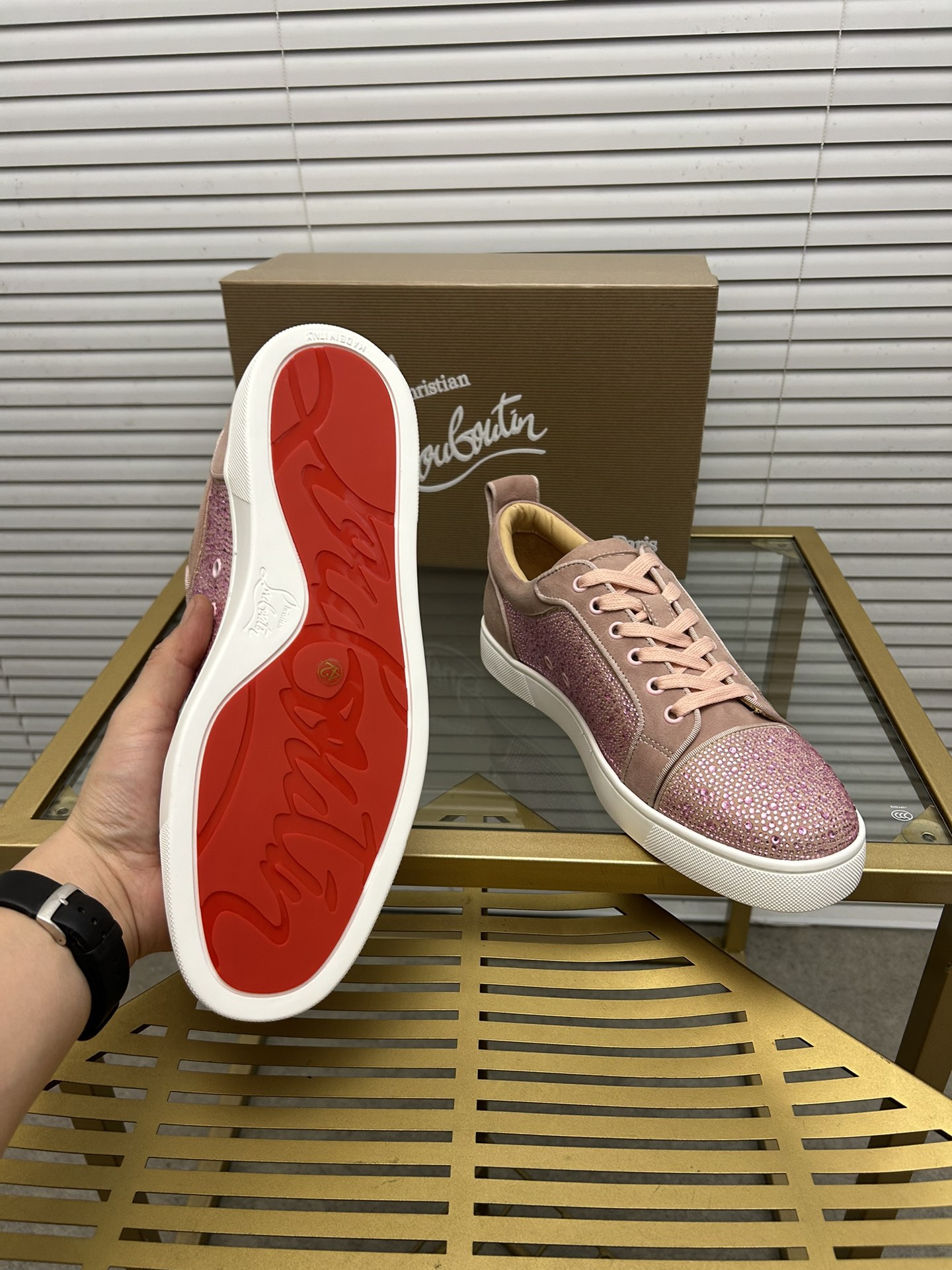 (precio de fábrica. christian louboutin (CL zapatos inferiores rojos) serie de contador, pareja boar