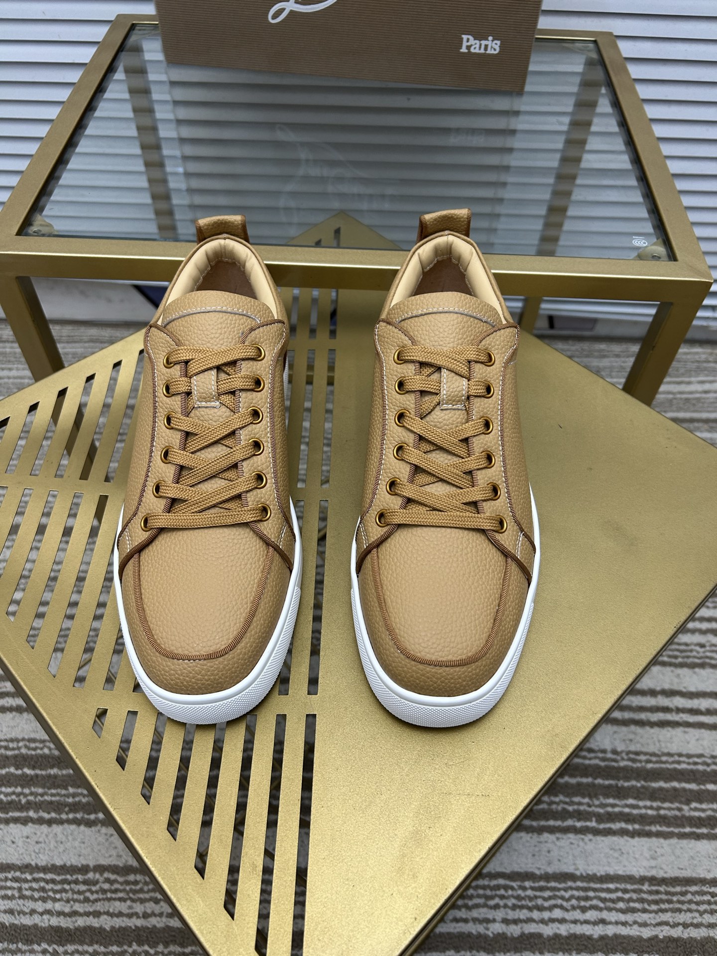 Christian Louboutin Men's Casual Sneakers, Leather Upper & Rubber Sole