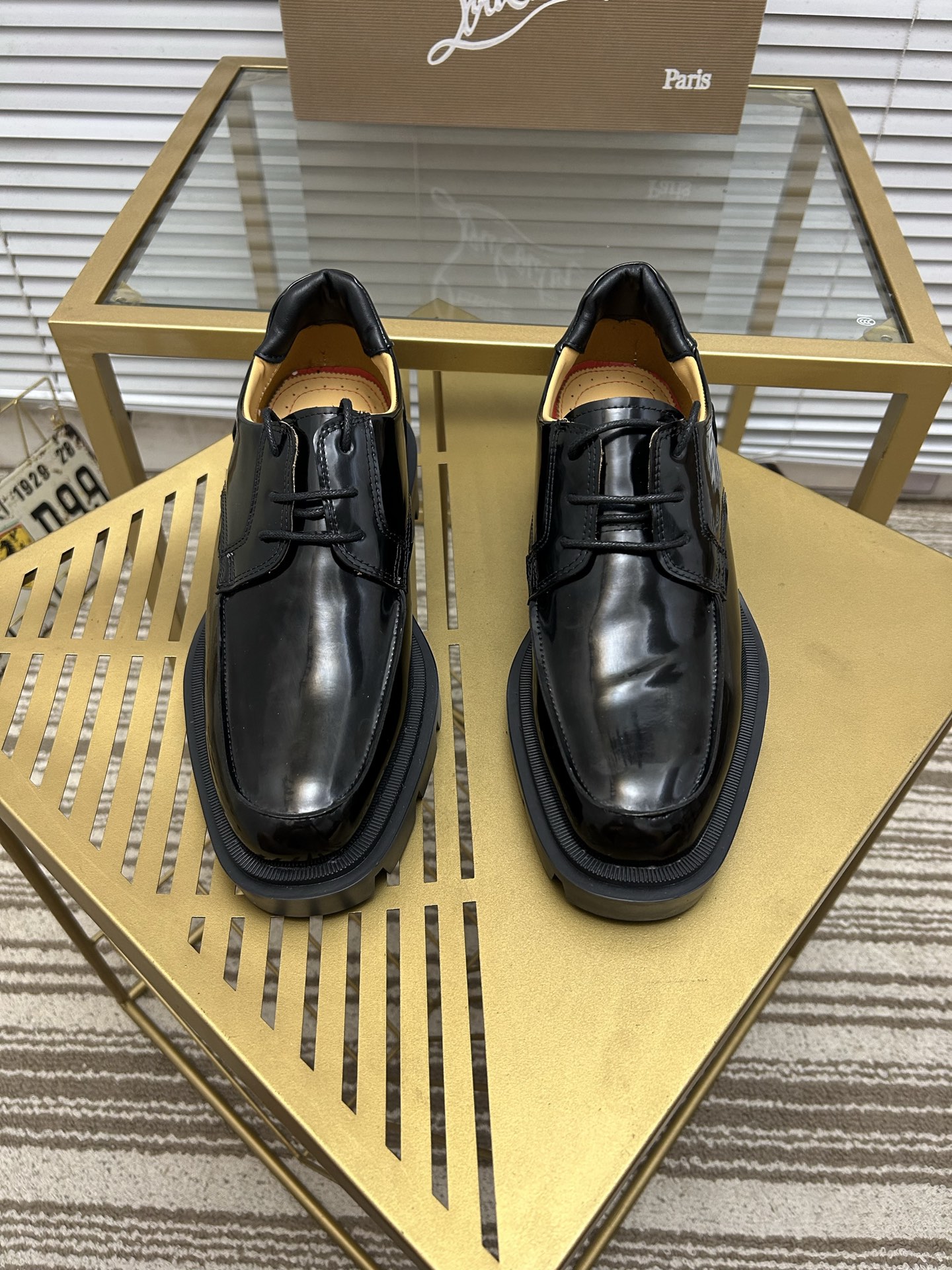 Christian Louboutin Men's Black Leather Casual Board Shoes