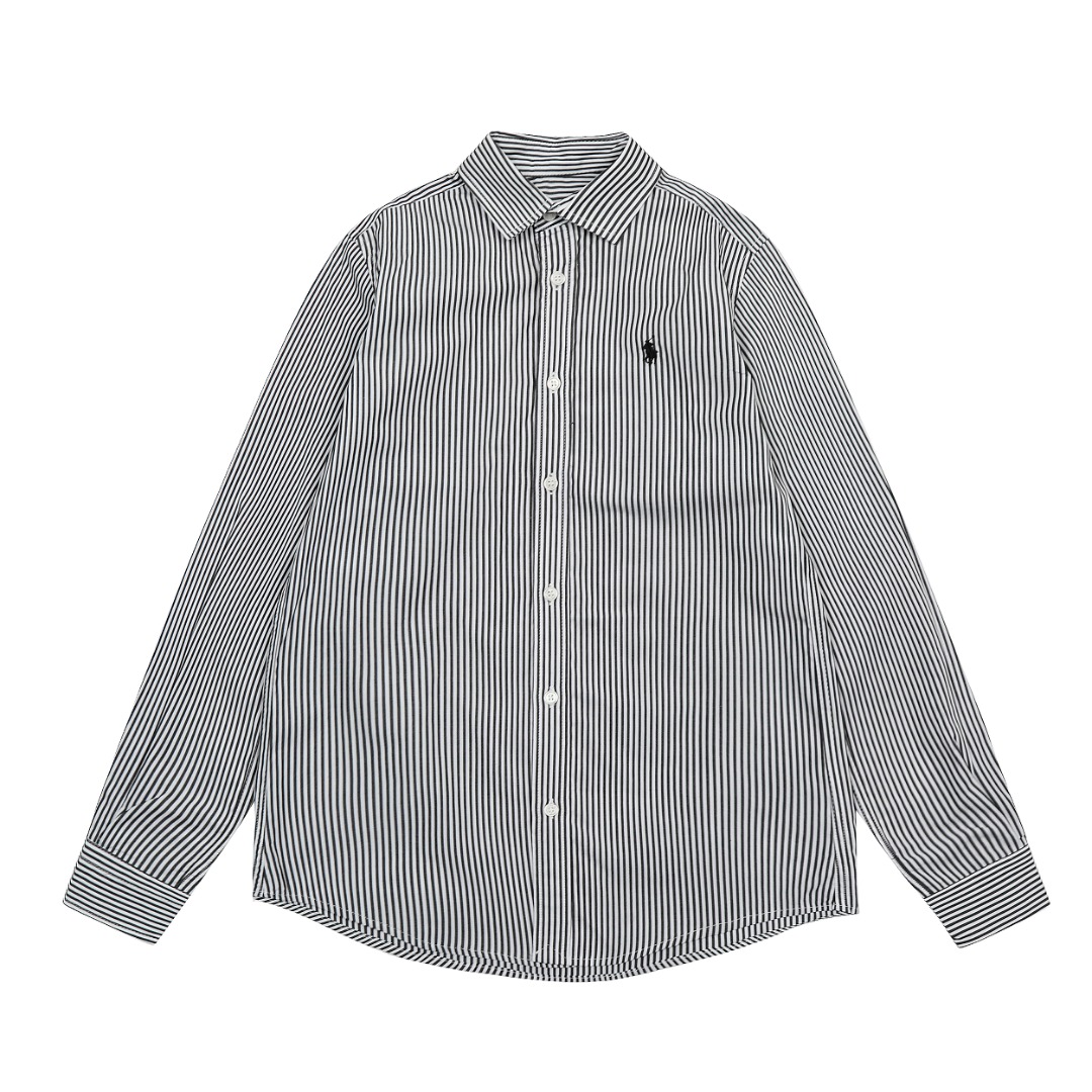 High-Quality Lavlaren/Ralph Lauren Striped Pony Couple Shirt – Oxford Fabric, Classic Design - 图片 1