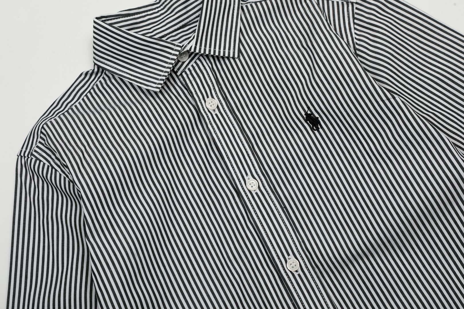 High-Quality Lavlaren/Ralph Lauren Striped Pony Couple Shirt – Oxford Fabric, Classic Design - 图片 4