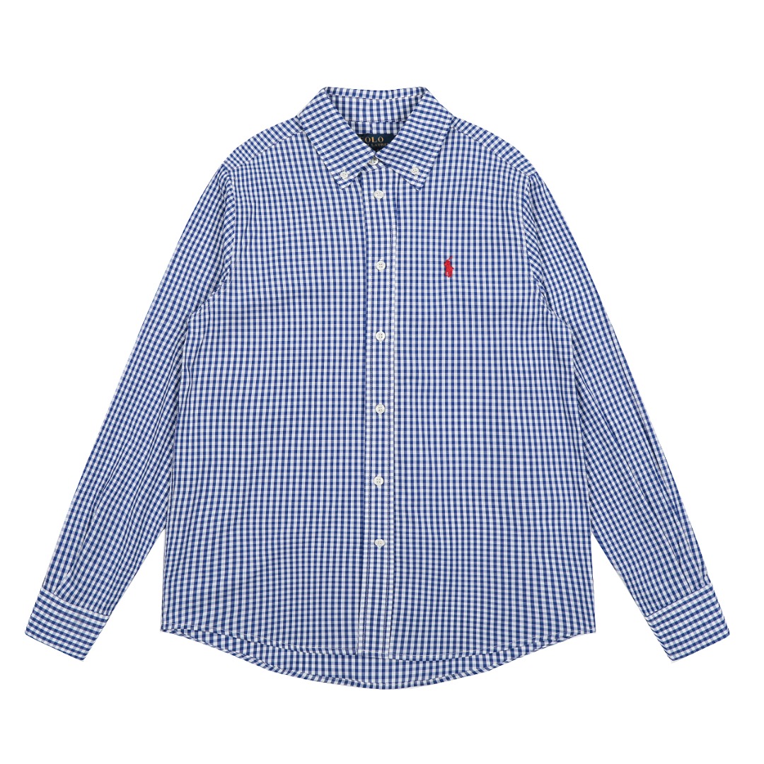 Top Quality Ralph Lauren Vintage Grid Long Sleeve Shirt in Custom Colors