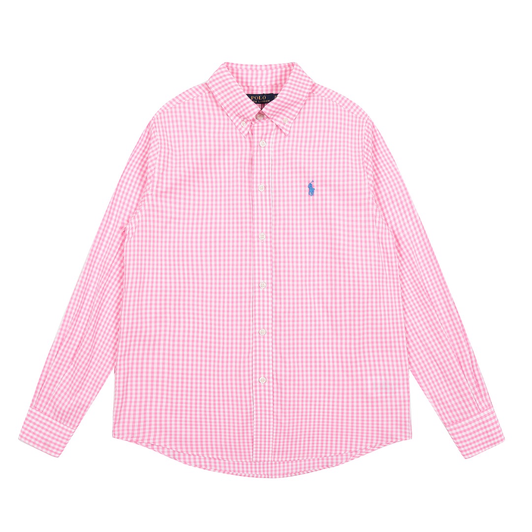 264. Top Quality Ralph Lauren Vintage Grid Long Sleeves Shirt in Custom Colors