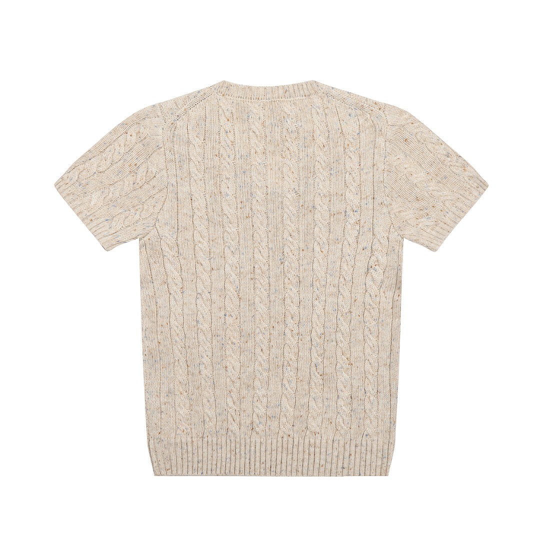 Ralph Lauren Jersey de Punto Trenzado de Manga Corta con Logo Bordado 3 o 1iof82nh41fso10tkgup39s3kp