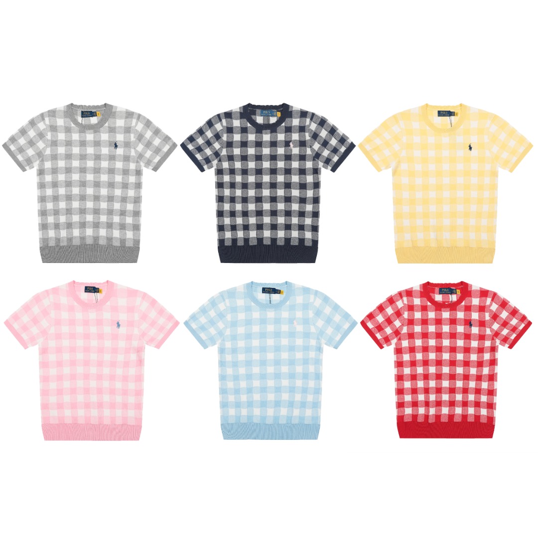 Ralph Lauren Camiseta de Punto a Cuadros con Logo Bordado para Mujer 10 o 1iof8nbib12e81jff8u9d0q167is