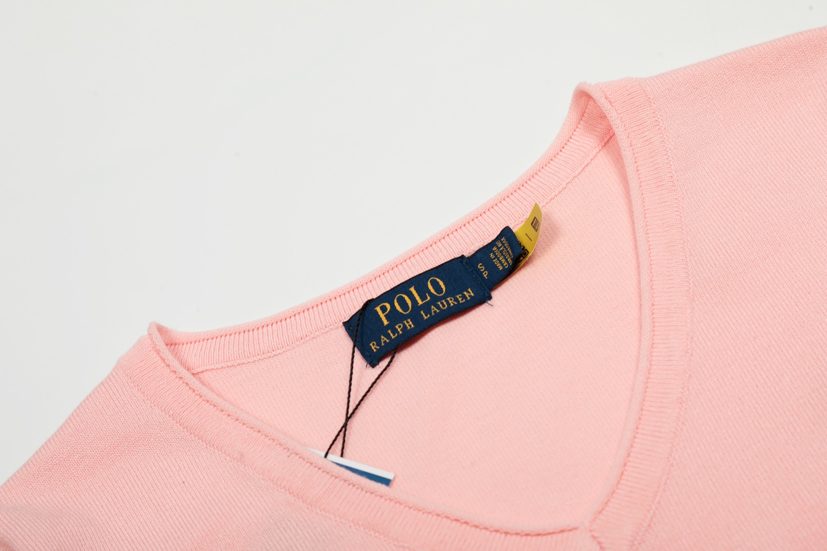 Ralph Lauren Camiseta de Punto de Manga Corta con Cuello en V para Mujer 4 o 1itrokh5jqfp1mu51jfo1iru13aia