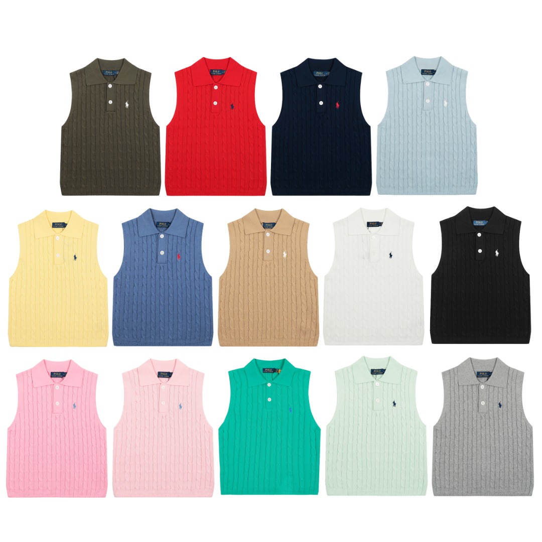 Ralph Lauren Polo Chaleco de Punto con Logo Bordado para Mujer 11 o 1iu42i1f2162slts2r3pcb8pr17
