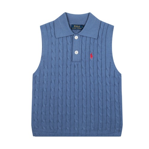 Ralph Lauren POLO Solid Color Knitted Vest with Pony Embroidery Logo 1 Ralph Lauren POLO Solid Color Knitted Vest with Pony Embroidery Logo