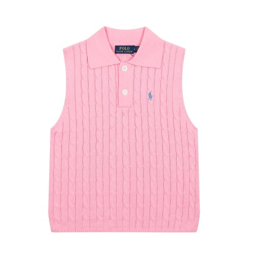 Ralph Lauren Polo Clásico Chaleco de Punto con Logo Bordado para Mujer 1 Ralph Lauren Polo Clásico Chaleco de Punto con Logo Bordado para Mujer