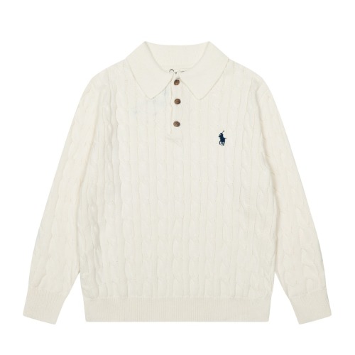 Ralph Lauren Classic Cable-Knit Polo Sweater with Embroidered Logo 1 Ralph Lauren Classic Cable-Knit Polo Sweater with Embroidered Logo