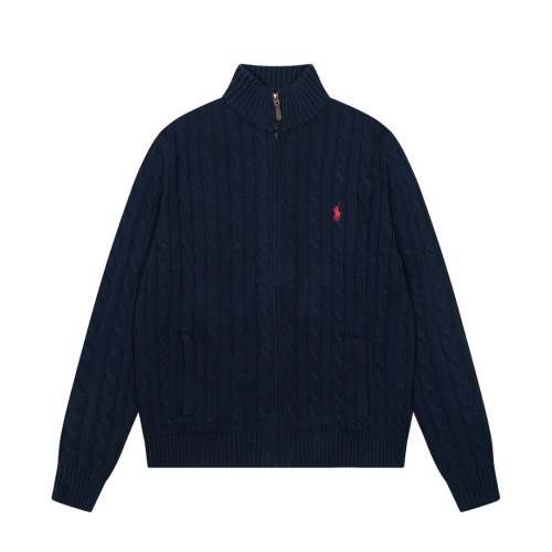 Ralph Lauren Full-Zip Cable-Knit Cotton Sweater with Pony Logo 1 Ralph Lauren Full-Zip Cable-Knit Cotton Sweater with Pony Logo
