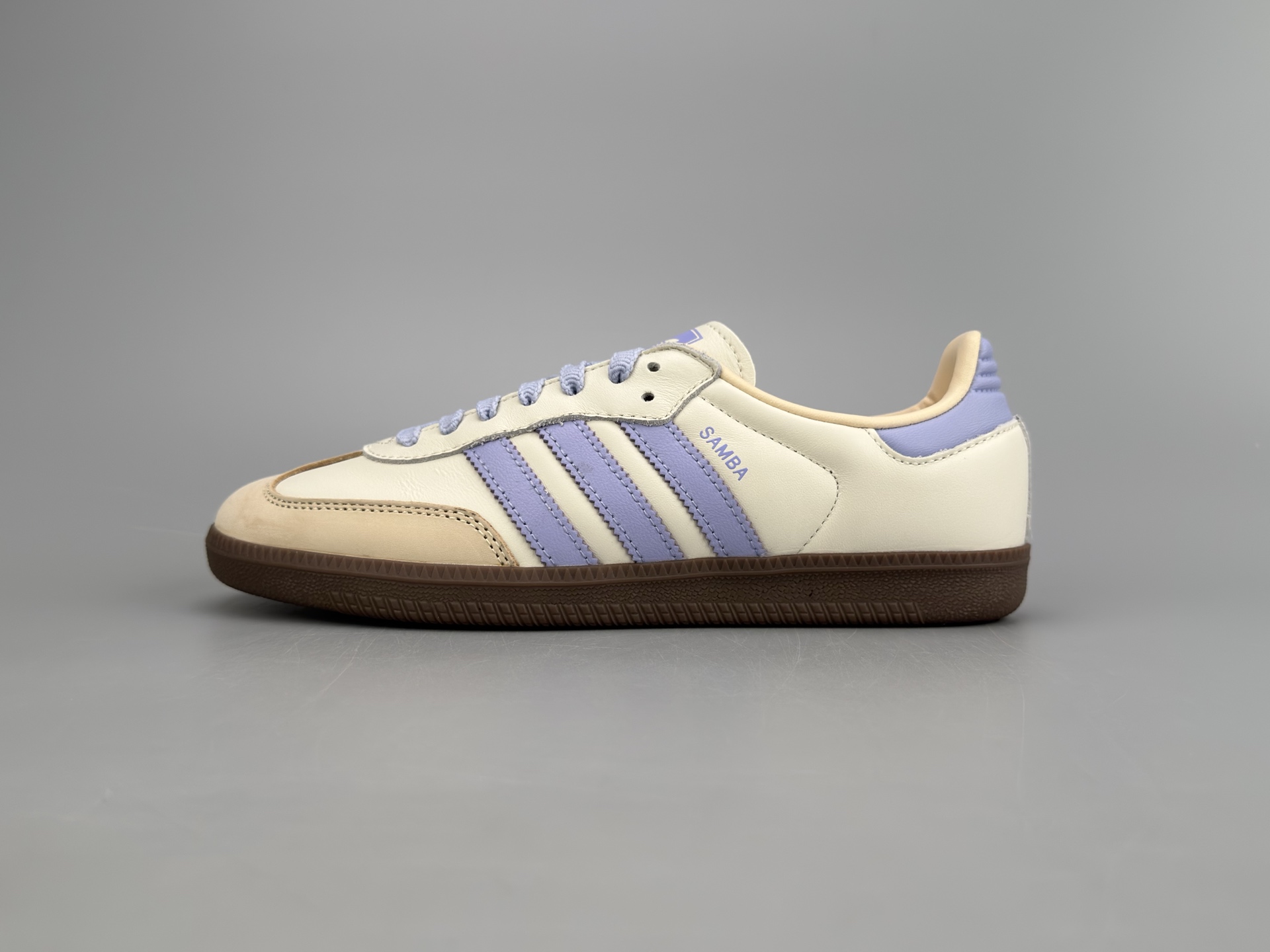 Adidas Samba OG Low-Top Sneakers - Cream White/Purple - Leather Upper 2 i1746634272192 3607 0 0