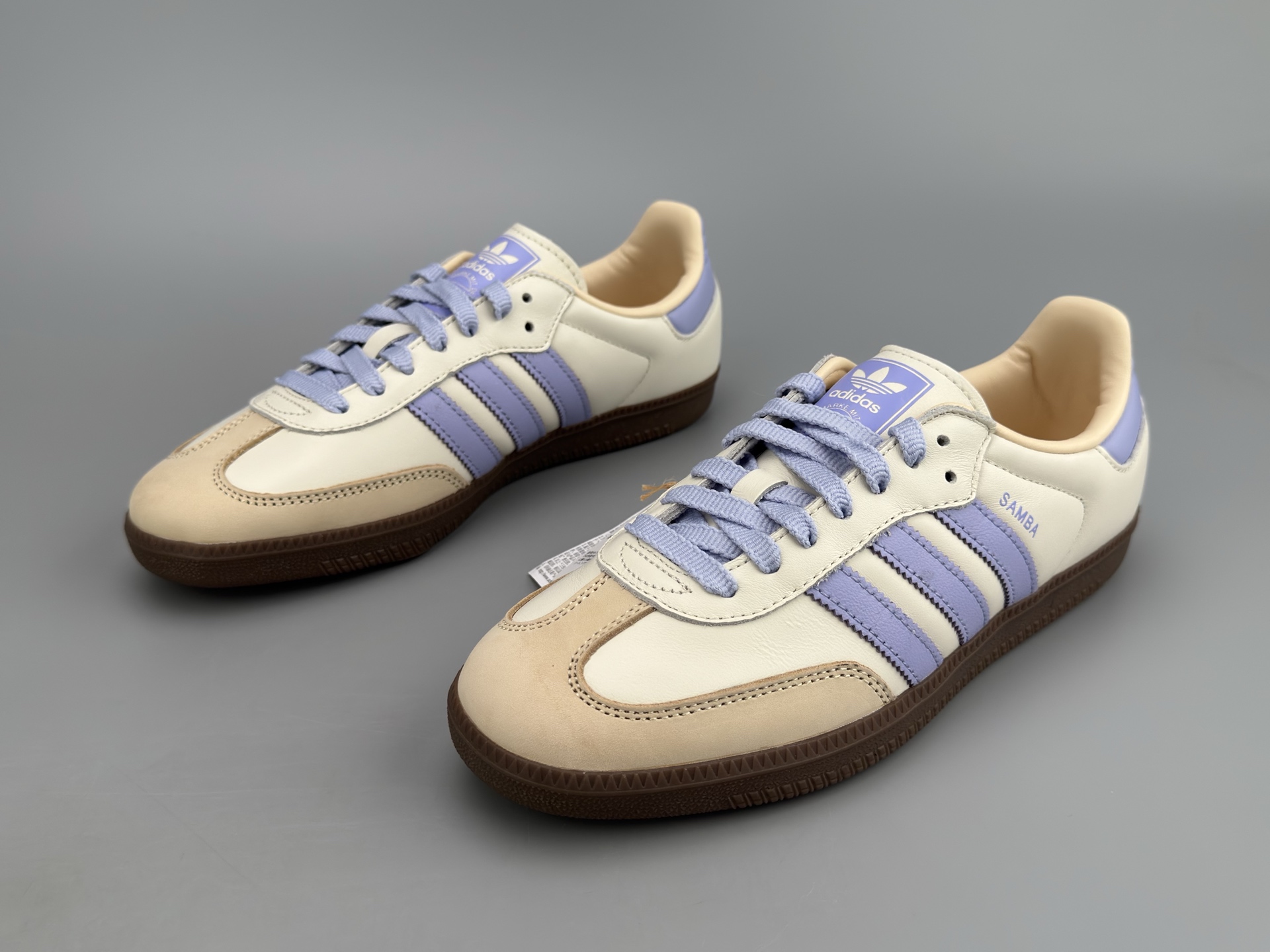 Adidas Samba OG Low-Top Sneakers - Cream White/Purple - Leather Upper 6 i1746634272192 6897 0 4