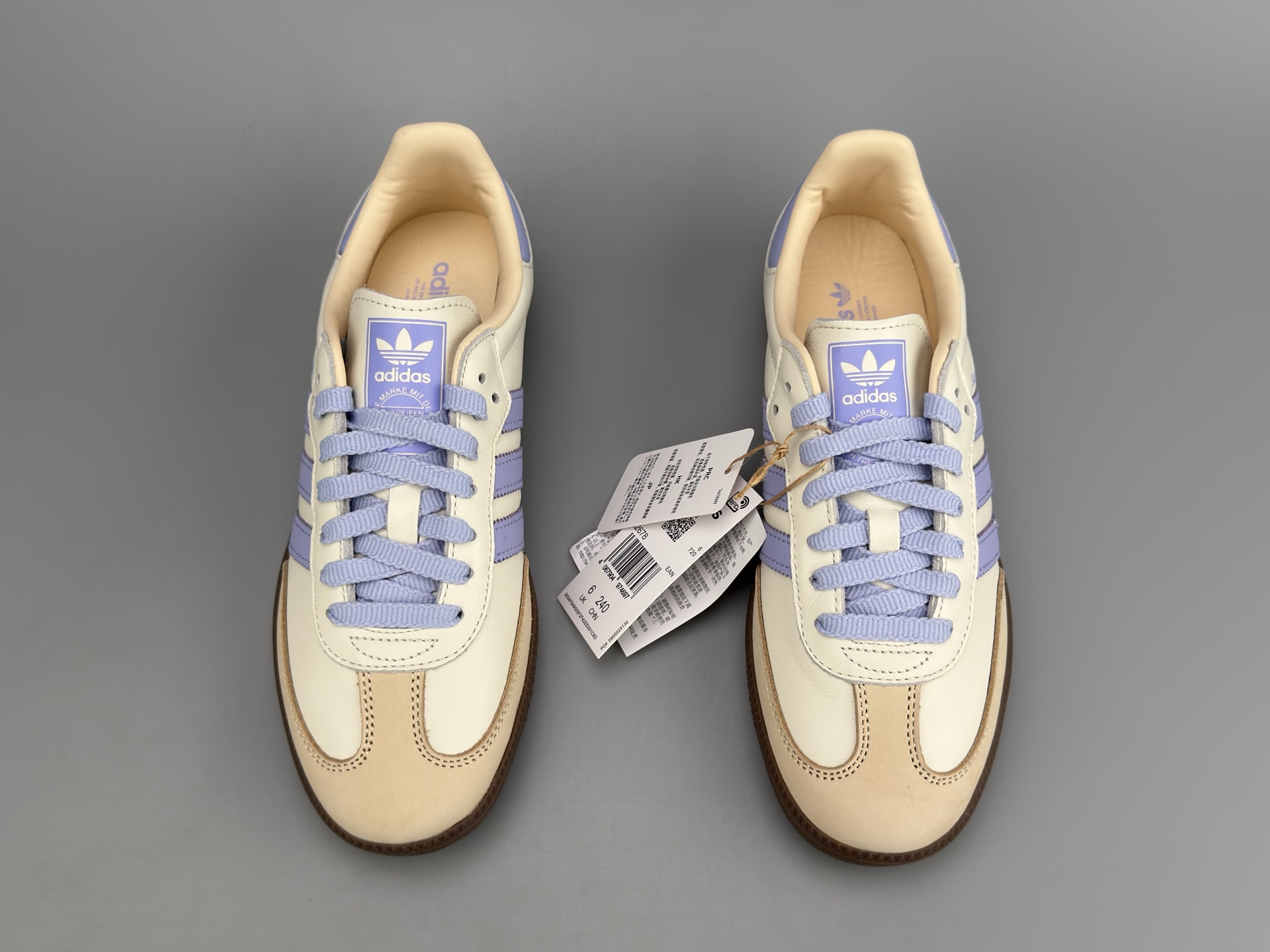 Adidas Samba OG Low-Top Sneakers - Cream White/Purple - Leather Upper 4 i1746634272192 8983 0 2