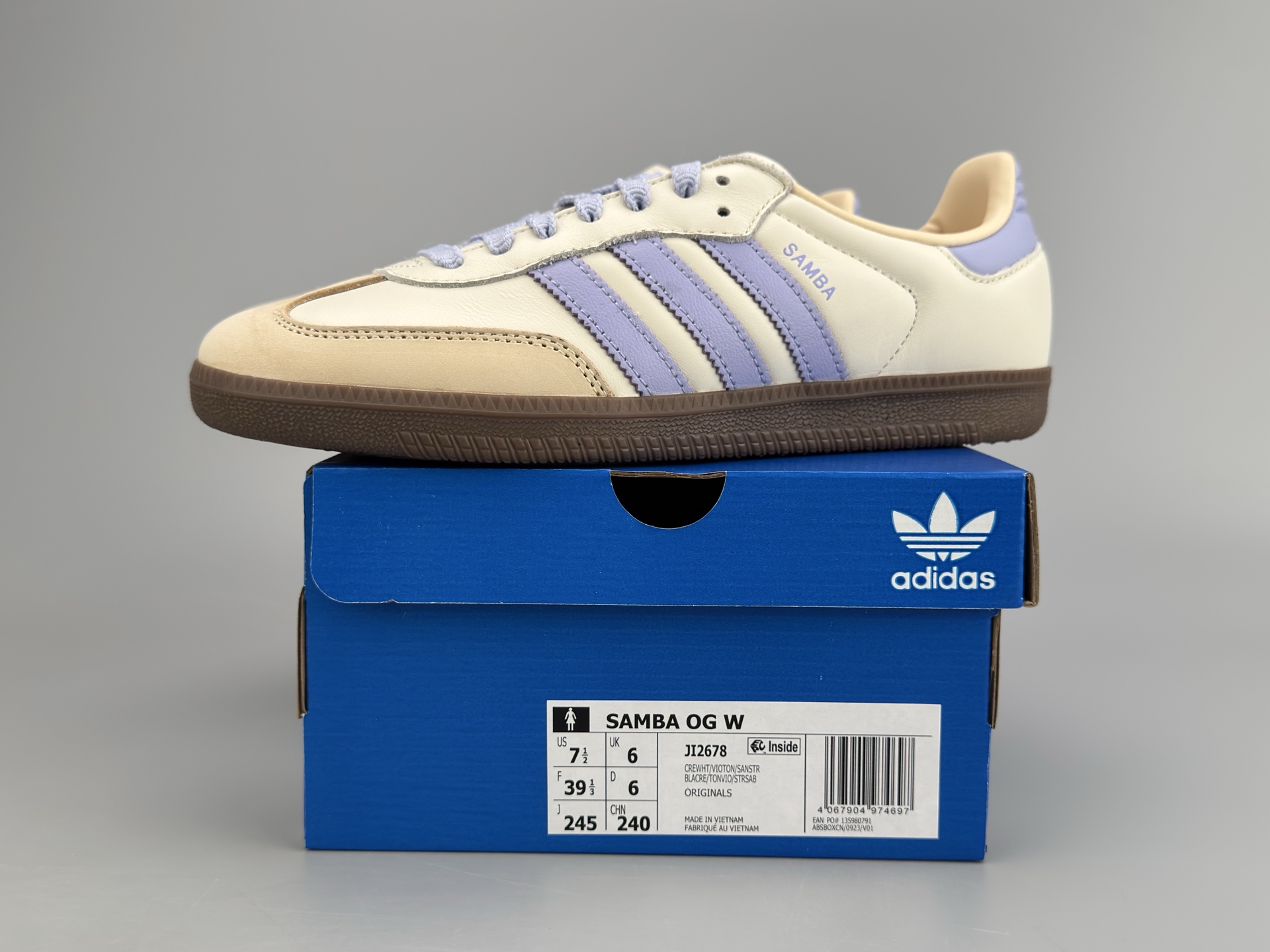 Adidas Samba OG Low-Top Sneakers - Cream White/Purple - Leather Upper 11 i1746634274551 2888 0 9