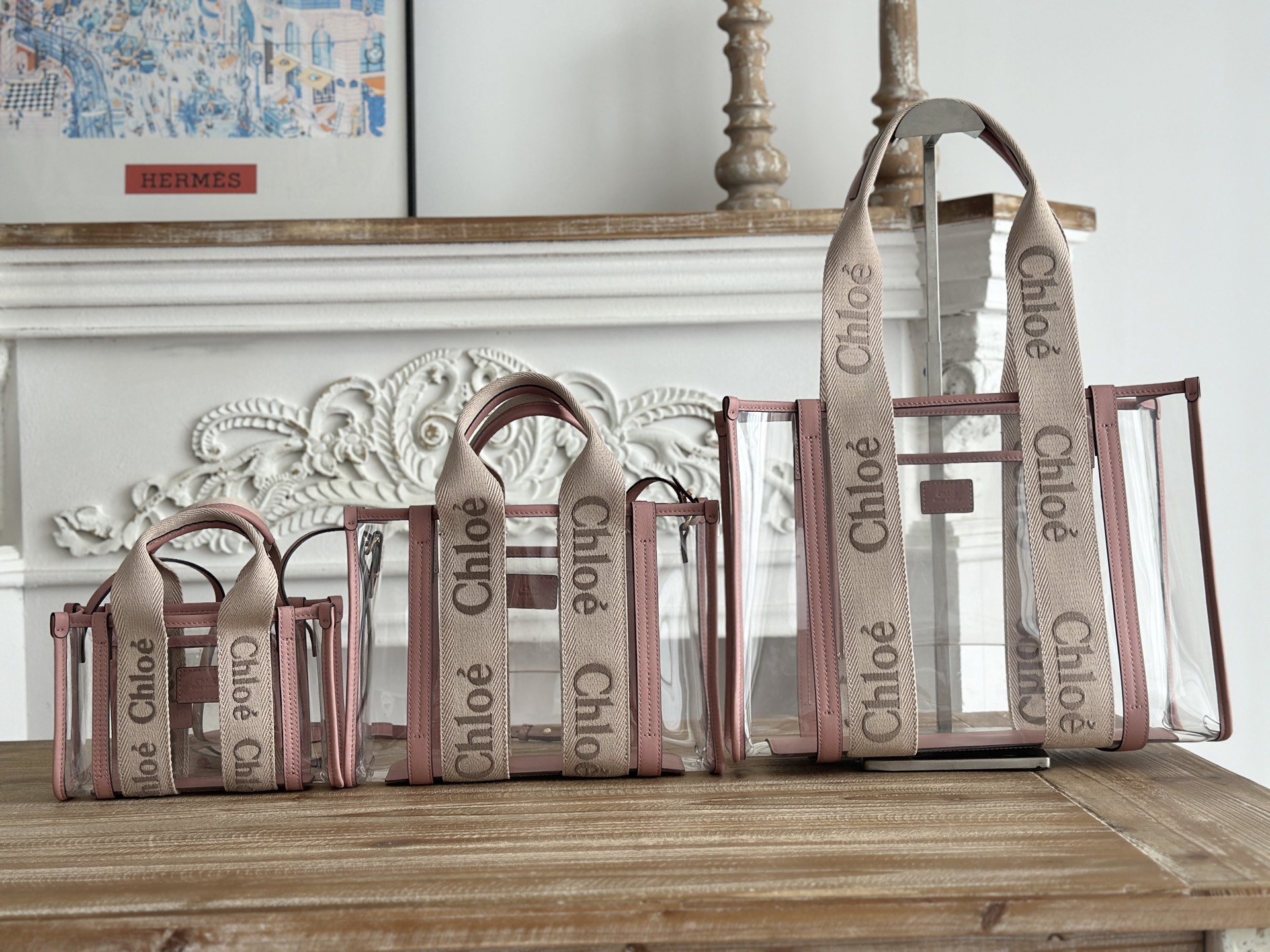 Chloé chloe woody 25s new pink jelly bag