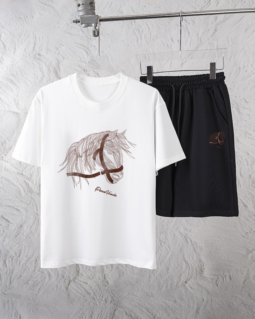 Conjunto de manga corta y pantalones cortos de moda para hombre, nuevo y exclusivo de Hermès, ¡conjunto casual de manga…