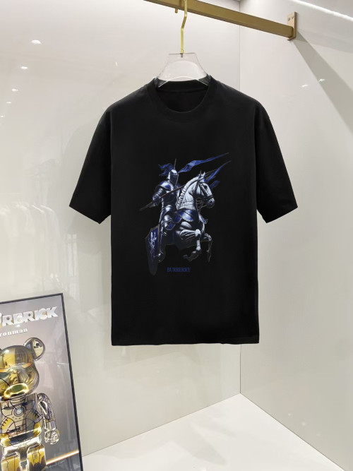 Burberry Men's Black Knight Graphic Print Cotton Short Sleeve T-Shirt 1 Burberry Men's Black Knight Graphic Print Cotton Short Sleeve T-Shirt