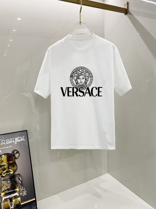 Versace Men's White Medusa Logo Crewneck T-Shirt | High-End Cotton 1 Versace Men's White Medusa Logo Crewneck T-Shirt | High-End Cotton