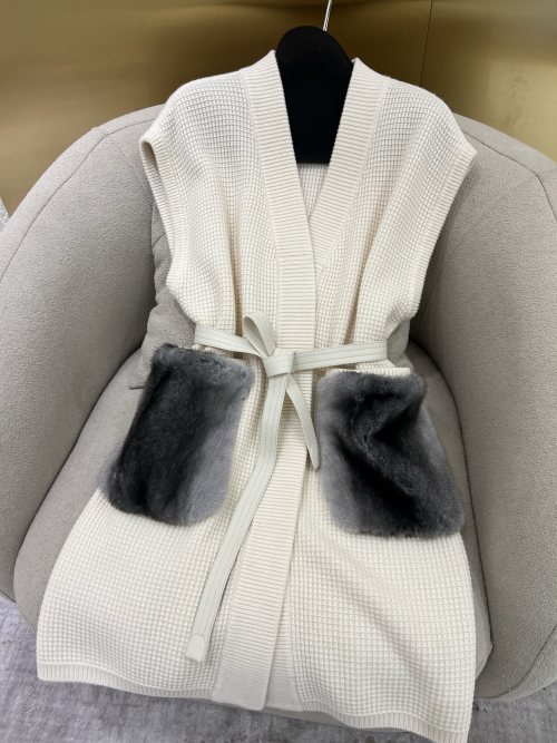 Elegant Cashmere Wool Blend Cardigan with Mink Pockets and Belt 1 Elegant Cashmere Wool Blend Cardigan with Mink Pockets and Belt