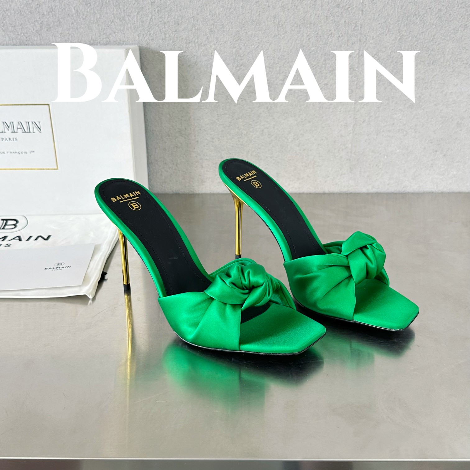 Balmain Perfetto
 Scarpe con Tacco Alto Pantofole Pelle bovina Cuoio genuino di pecora Collezione Primavera/Estate Fashion