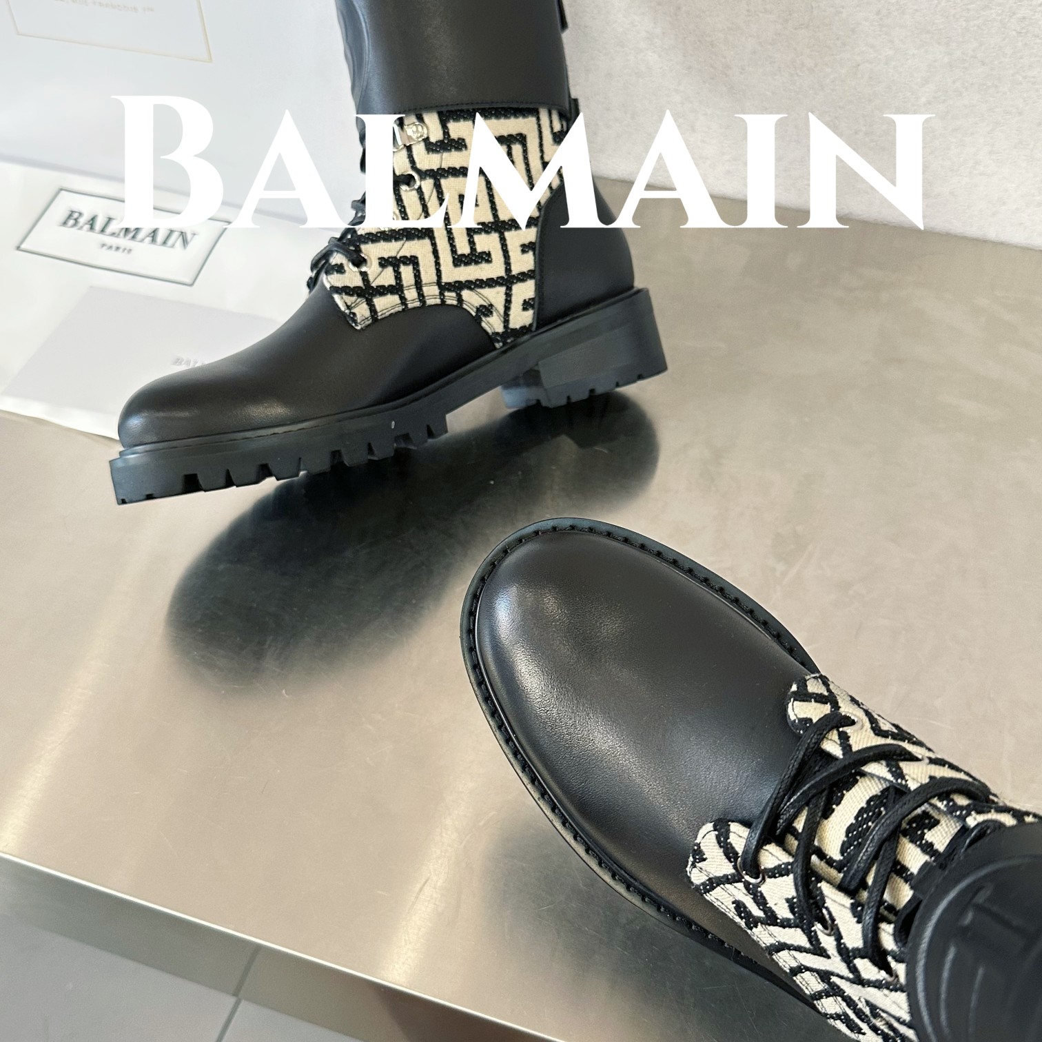 独家首发巴尔曼最新款RangerArmy小牛皮踝靴重工打造法国代购原版回来历经数月全部私模打造确保所有用