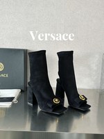 Versace Short Boots Cowhide Goat Skin Sheepskin Medusa