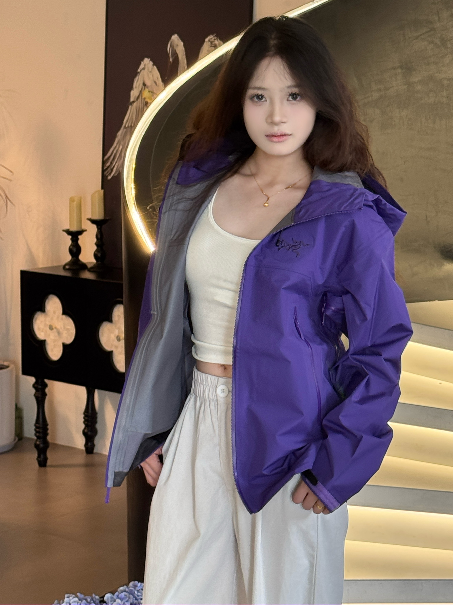 NO:520922,ARC'TERY ｜Bate SL Lightweight breathable hooded jacket Silver Purple Size S-2XL, Hats,alexander wang19860909ARC'TERY ｜Bate SL 轻质透气连帽冲锋衣 银幻紫 尺码S-2XL,,hats,alexander wang,Men's clothing