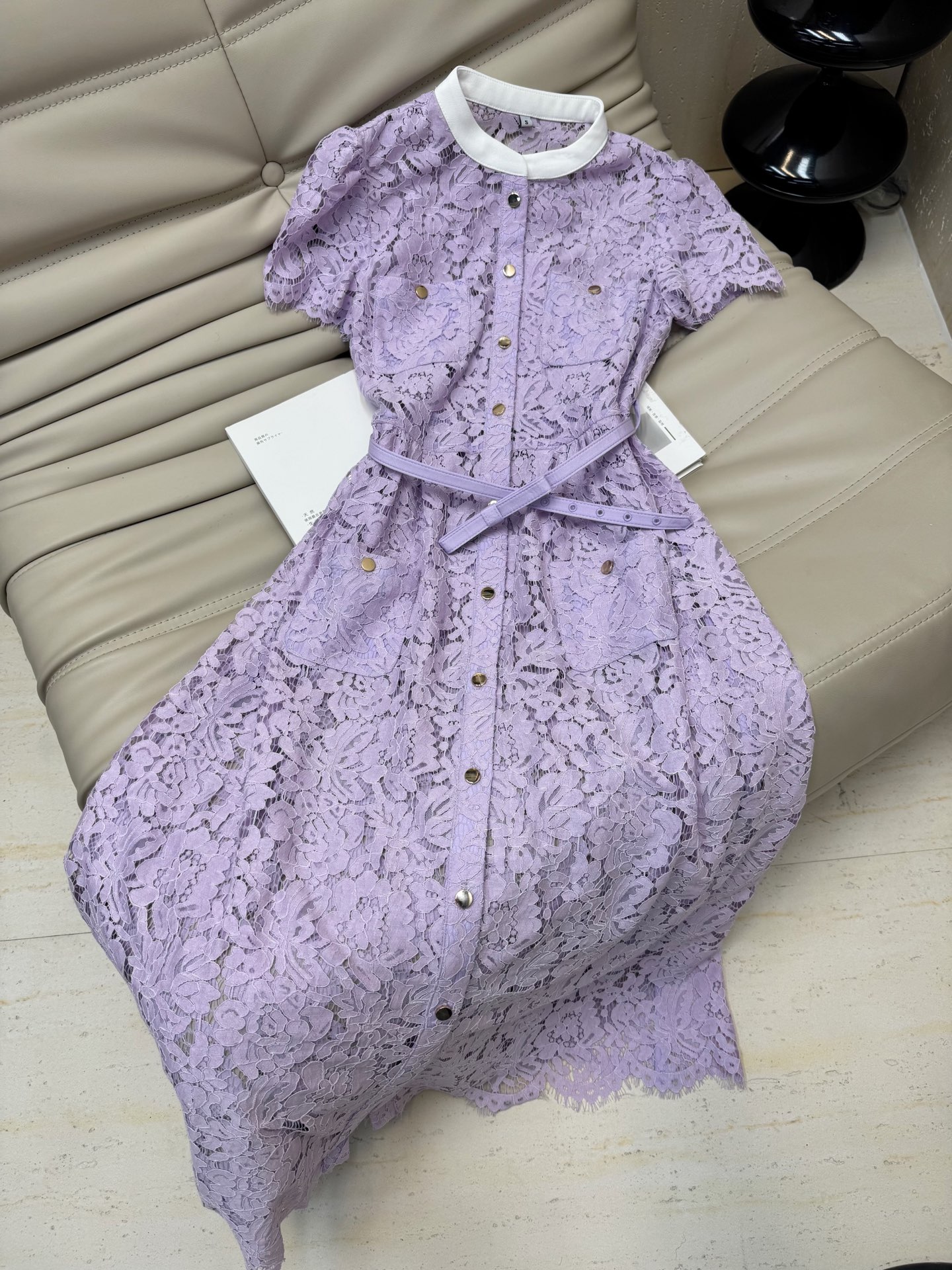 NO:436768,Purple dress 2025 early autumn counter with the same new style of lilac purple Pasteel round neck waist lace dress with suspender SM LX, skirts, alexander wang19860909紫色连衣裙 2025早秋专柜同款新款丁香紫帕斯蒂尔圆领收腰蕾丝连衣裙配吊带SM LX,,skirts,alexander wang,Women's clothing