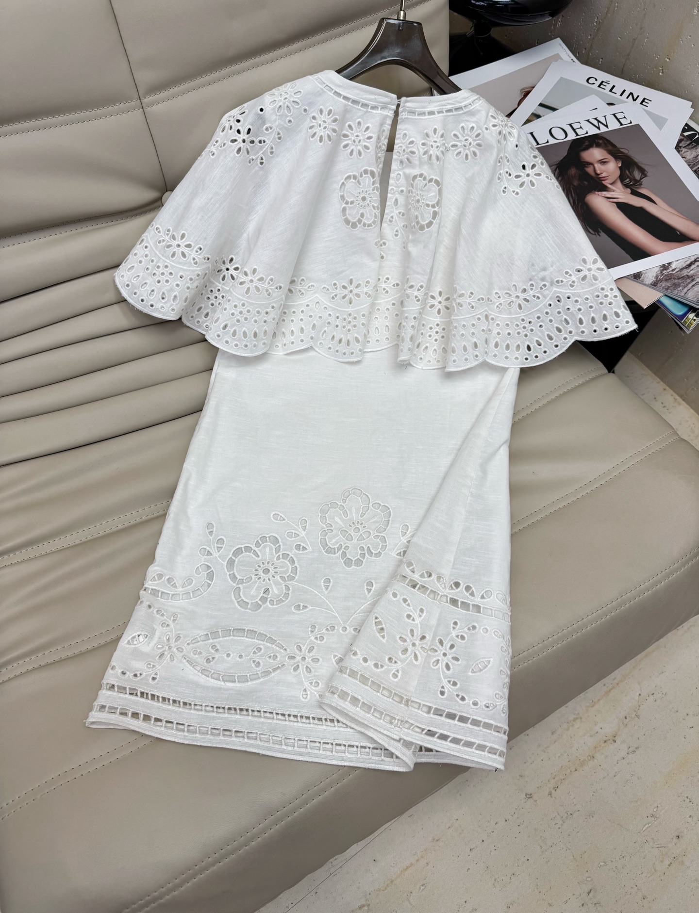 Floral Embroidery Cape Dress - Elegant A-Line, Slimming Waist, S-L 6 i1751712447640 6941 0 4