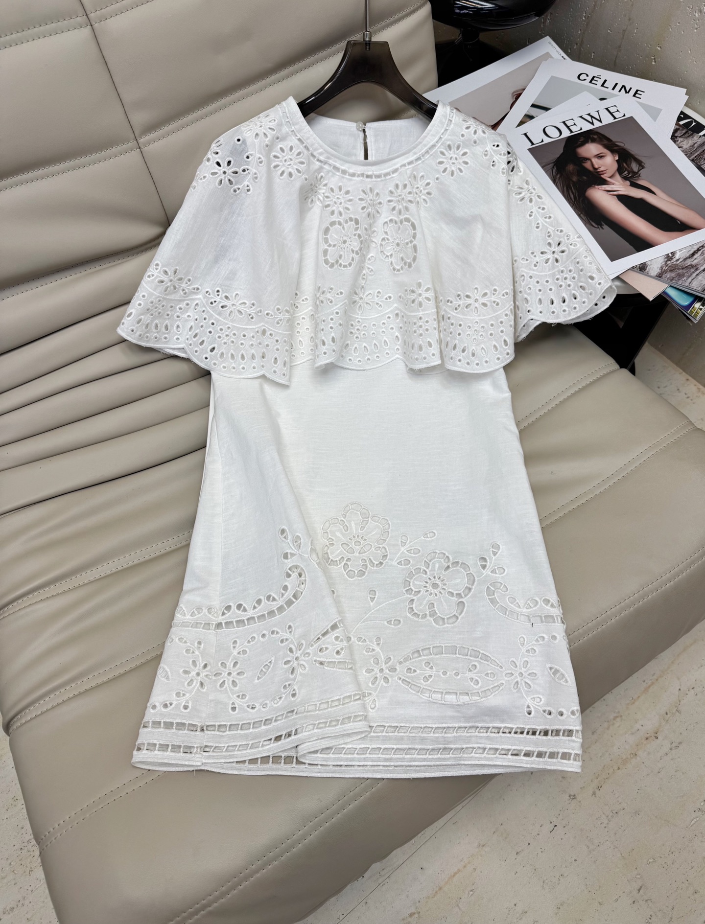 Floral Embroidery Cape Dress - Elegant A-Line, Slimming Waist, S-L 2 i1751712488021 4881 0 0